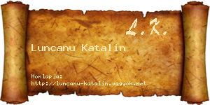 Luncanu Katalin névjegykártya